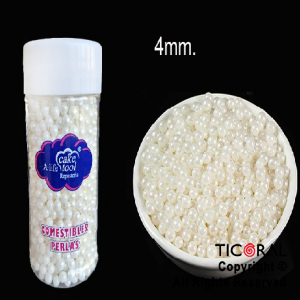 PERLAS COMESTIBLES 4 MM BLANCA x 85 GR